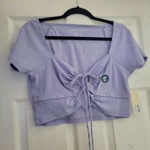 Aeropostale convertible crop top, lavender purple size xl nwt